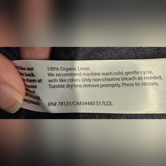 Eileen Fisher 100% Organic Linen Henley Shirt Dress Size XL - Picture 6 of 10